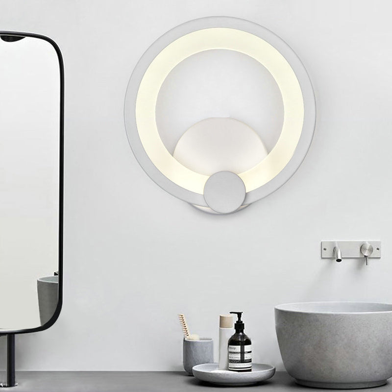 Luce di applique acrilica circolare LED LED 7.5 "/10" Dia White Wall in luce calda/bianca