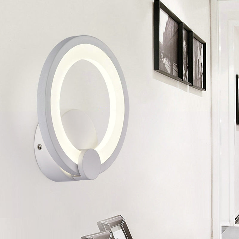 LEDISMO CIRCULAR ACRYLIC LIGHTIMS LED 7.5 "/10" Dia Lámpara de pared blanca en luz cálida/blanca