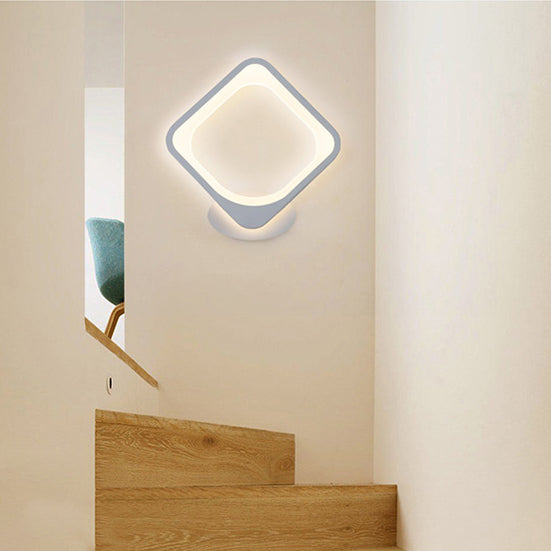 Simple Triangle/Oval/Teardrop Wall Sconce Light Acrylic LED Corridor Wall Light Fixture in Warm/White