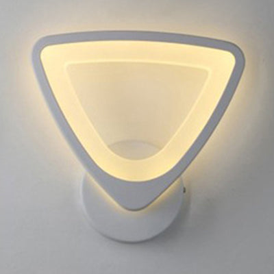 Simple Triangle/Oval/Teardrop Wall Sconce Light Acrylic LED Corridor Wall Light Fixture in Warm/White