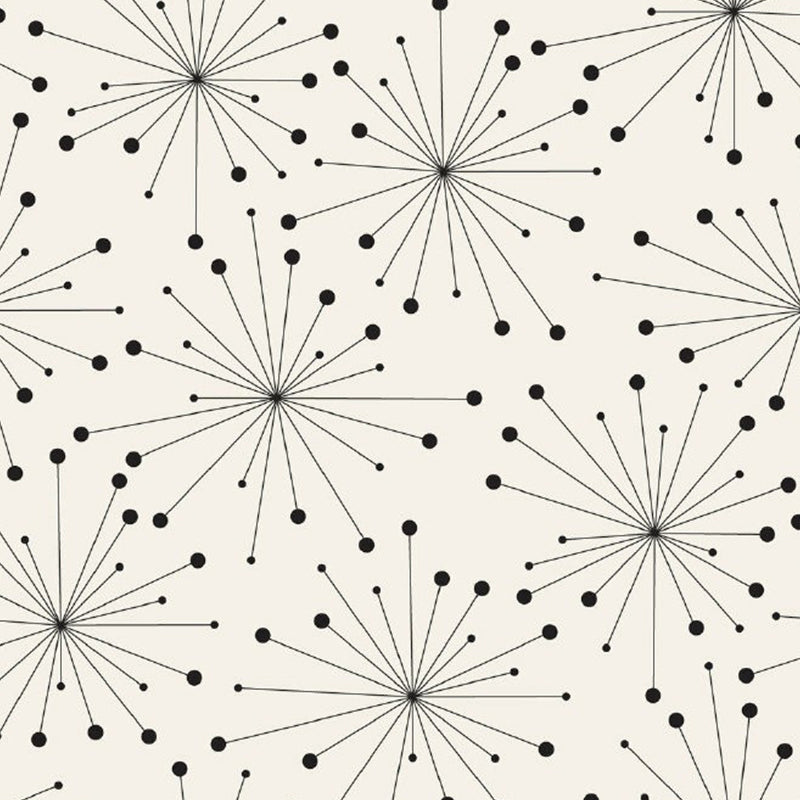 Black-White Minimalist Wall Murals Whole Dandelion Patterned Wall Decor for Living Room