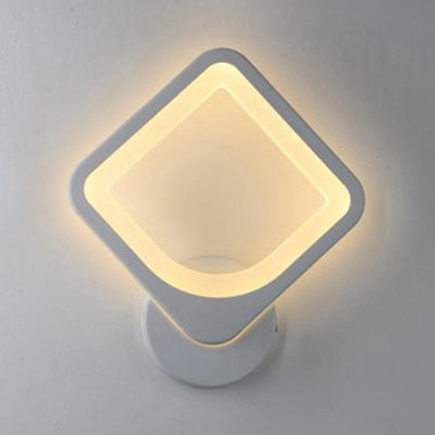 Simple Triangle/Oval/Teardrop Wall Sconce Light Acrylic LED Corridor Wall Light Fixture in Warm/White