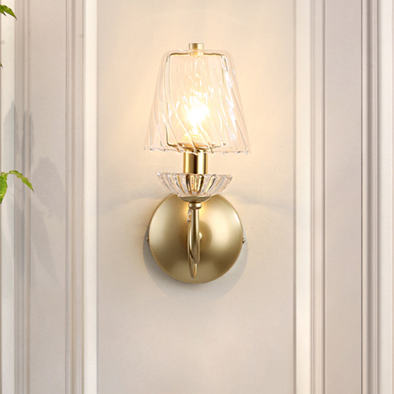 Great Salle Great Room Gamine luminaire moderne Verre 1 Head Gold Wall Murd Lampe