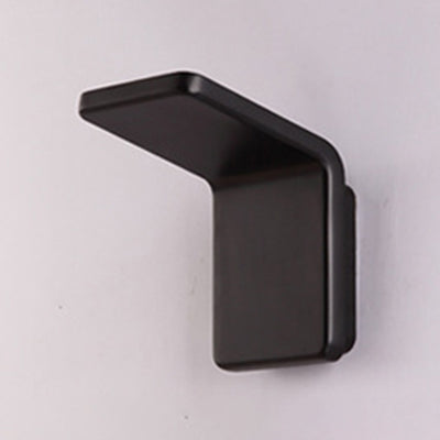4"/8" Wide Bend Square Wall Lamp Contemporary Style Aluminum LED Black/White Sconce Light Fixture