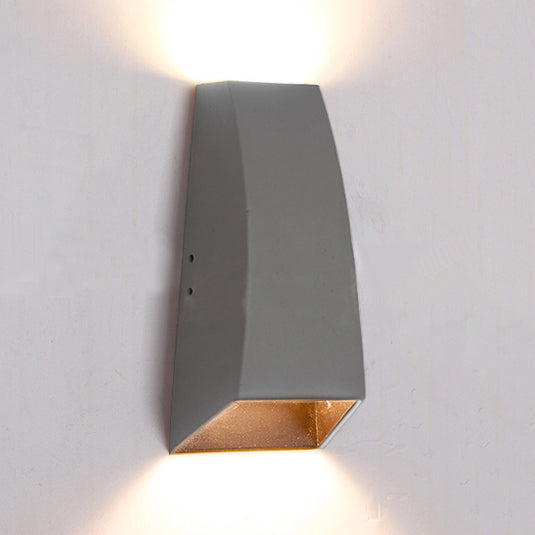 Black/Gray Geometric Wall Sconce Lamp Modern Style LED Aluminum Wall Light Fixture in White/Warm Lighting