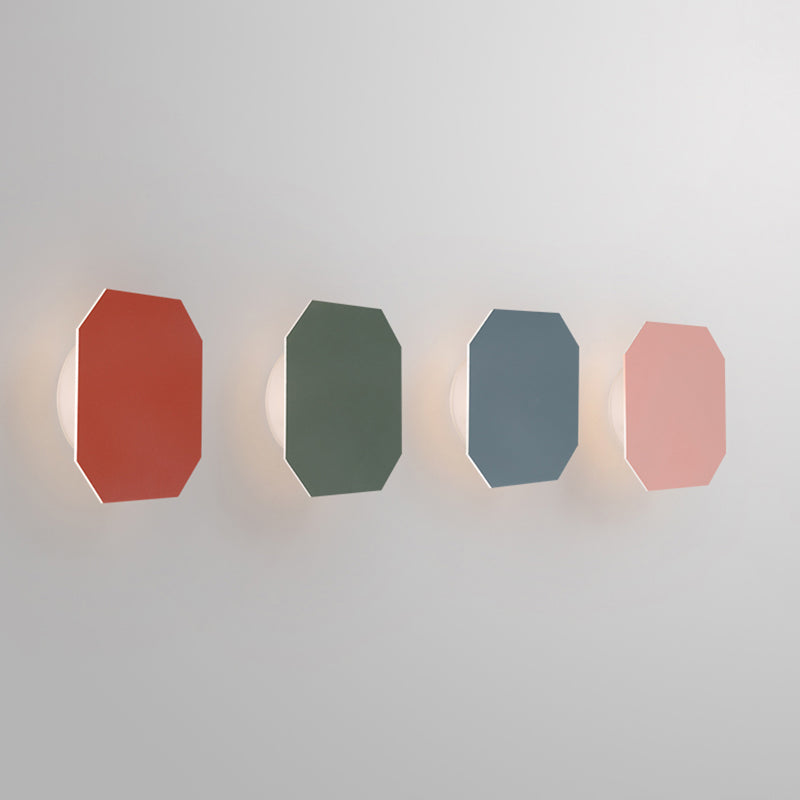 Roze/blauw/groene muur SCONCE Macaron Metal 1 lichte sconce verlichtingsarmatuur in wit/warm/derde versnelling