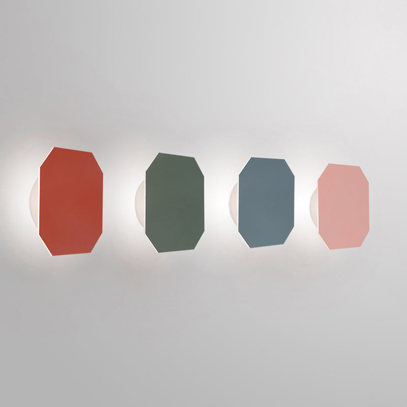 Roze/blauw/groene muur SCONCE Macaron Metal 1 lichte sconce verlichtingsarmatuur in wit/warm/derde versnelling