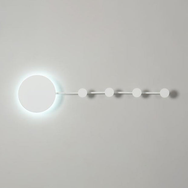 27.5"/39" Wide Black/White Round LED Wall Lamp Simplicity LED Acrylic Sconce Light Fixture in Warm/White Light with Hangers