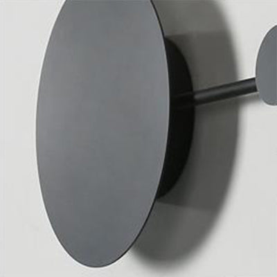 27.5"/39" Wide Black/White Round LED Wall Lamp Simplicity LED Acrylic Sconce Light Fixture in Warm/White Light with Hangers