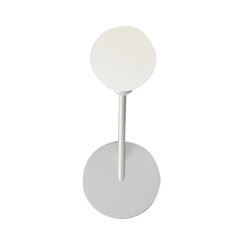 Fored Glass Ball Shade Wall SCONCE Licht Minimalistisch 1 kop wandlamp in Witte afwerking voor slaapkamer