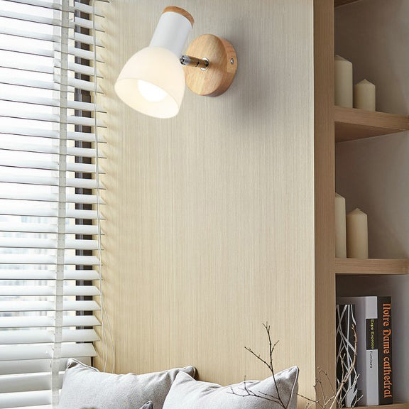 Studiezaal Torch Forch Wall Light Frosted Glass & Metal Contemporary White Wall Lamp