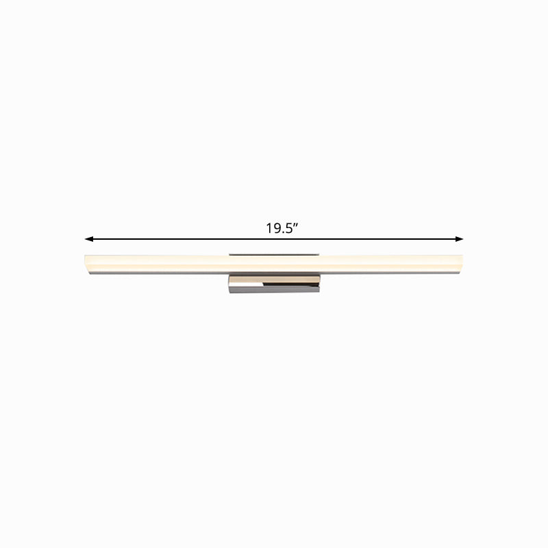 Ultra-Thin Vanity Lamp Nordic Acrylic 16"/20" Dia LED Indoor Sconce Light Fixture in Silver, Warm/White Light