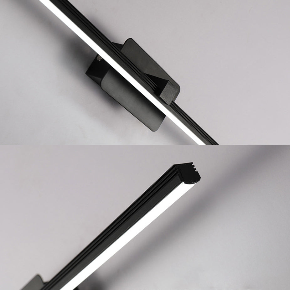 Black/White Linear Vanity Light Modernist 16"/19.5" W LED Aluminum Wall Light Fixture in Warm/White Light