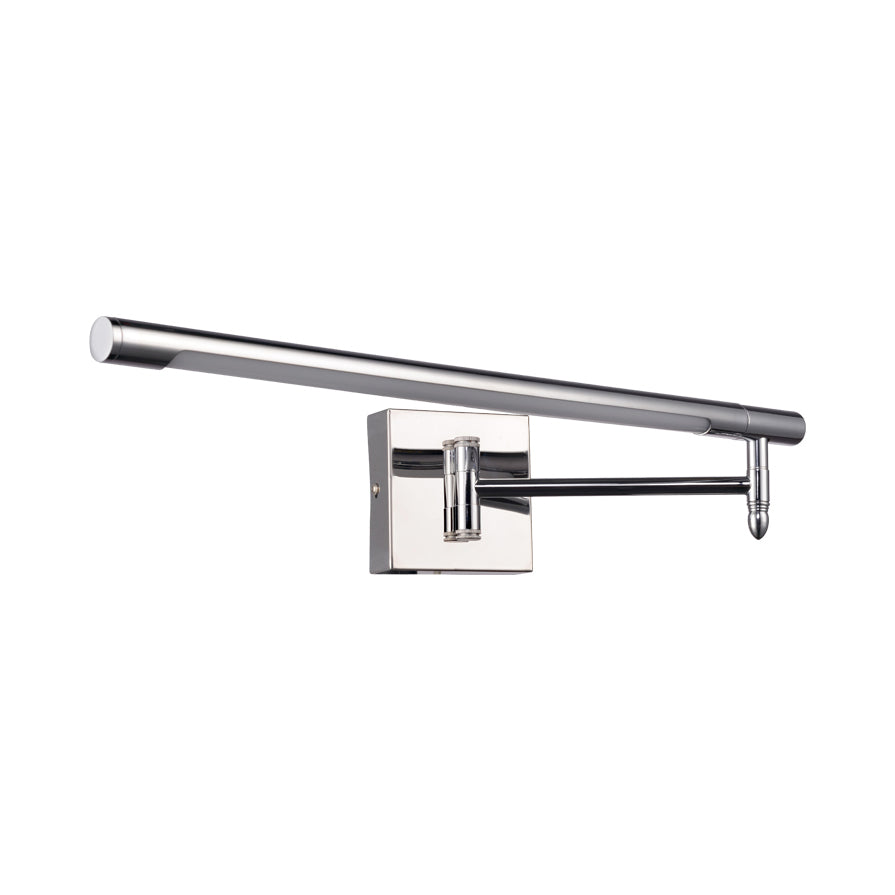 Mini Zylinder Metallic Eitelkeit Licht moderne LED Silber Verstellbare Wandleuchte mit rund/quadratischer Rückplatte in warm/weißer Beleuchtung