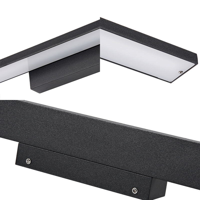 Black/White Slim Vanity Lamp with Rectangular Shade Simplistic 16"/23.5" W LED Acrylic Wall Light Fixture over Mirror