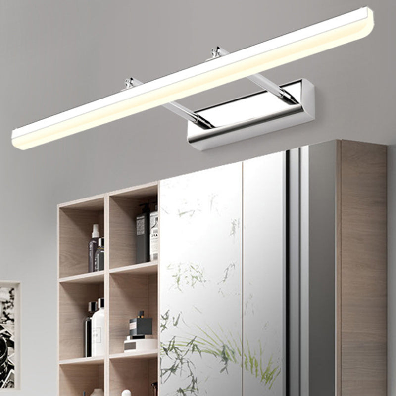 Acrilico Stile contemporaneo a parete Ultra-Thin Style 16 "/19.5" Apparecchiatura a LED Vanity LED in cromo, luce calda/bianca