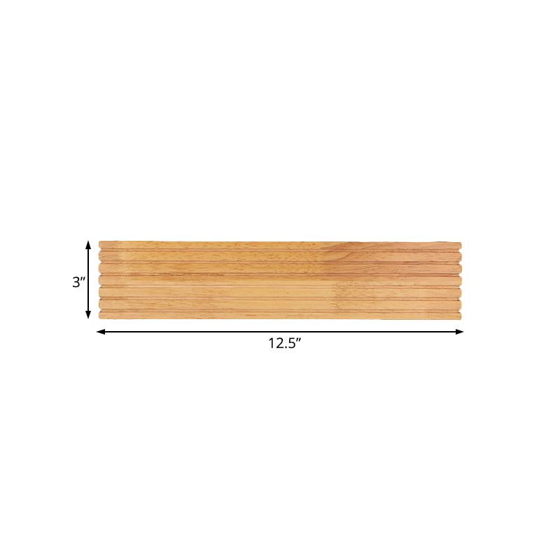 Gestreepte slaapkamer muur sconce eigentijds houten houten 14 "/18" /21,5 "breed 1-head beige led op en neer lamp in warm/wit licht