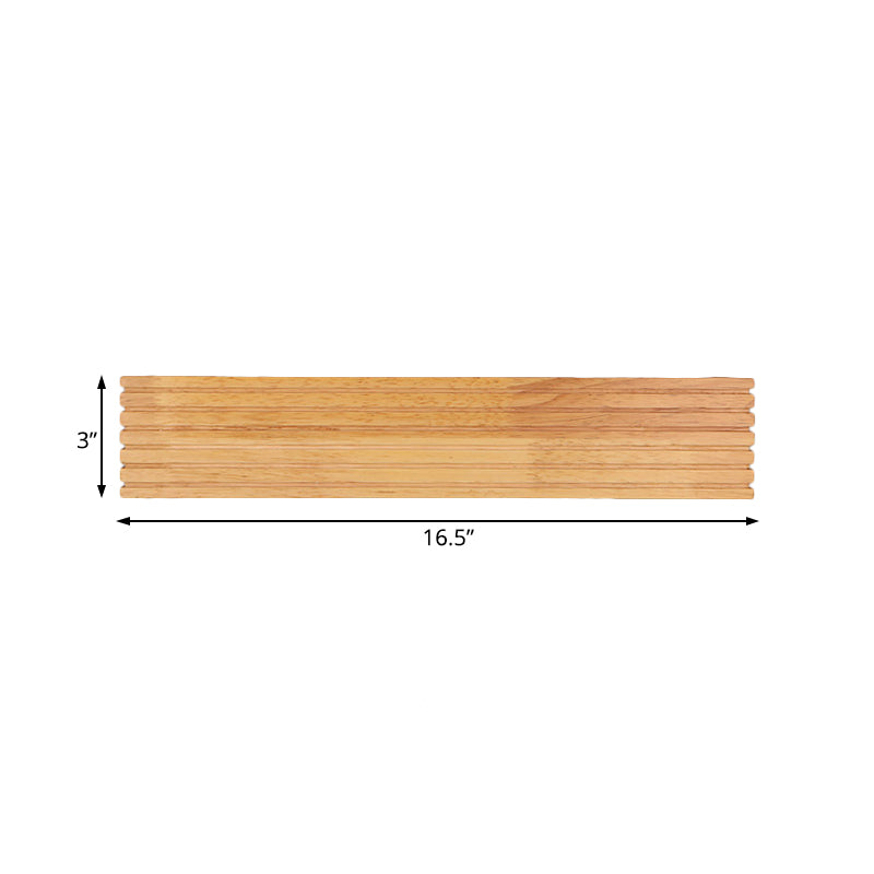 Gestreepte slaapkamer muur sconce eigentijds houten houten 14 "/18" /21,5 "breed 1-head beige led op en neer lamp in warm/wit licht