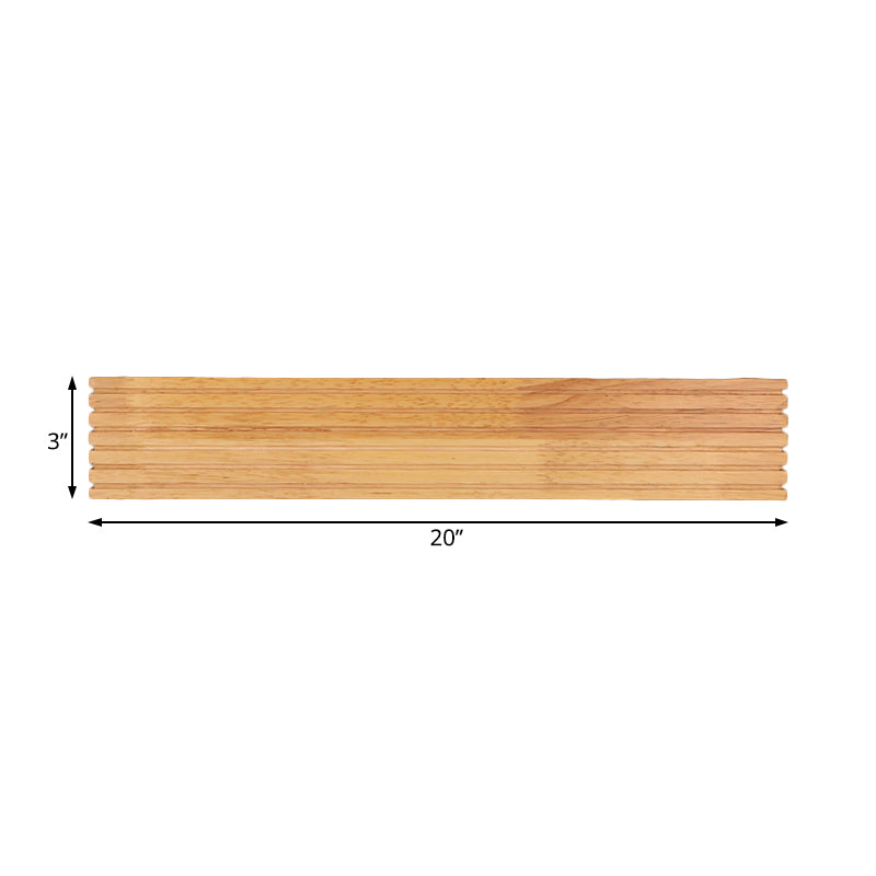 Gestreepte slaapkamer muur sconce eigentijds houten houten 14 "/18" /21,5 "breed 1-head beige led op en neer lamp in warm/wit licht