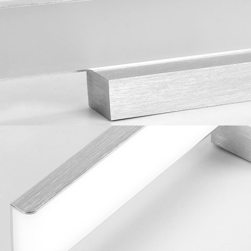 Rechteck Badezimmer Wand montiertes Waschtischlicht Aluminium 16 "/24" W LED Nordische Wandlampe in Schwarz/Silber, warm/weißes Licht