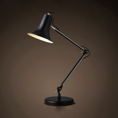 Lampe de bureau en forme de cloche Contemporain Elemy Metal 1 Éclairage de bureau réglable d'étude légère en noir