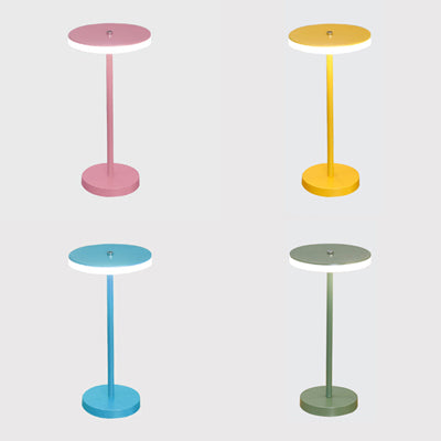 Macaron Style Rounded Table Lamp Acrylic LED Living Room Table Lighting in Blue/Green, Warm/White Light