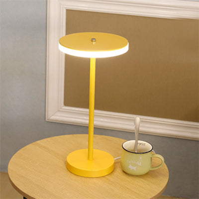 Macaron Style Rounded Table Lamp Acrylic LED Living Room Table Lighting in Blue/Green, Warm/White Light