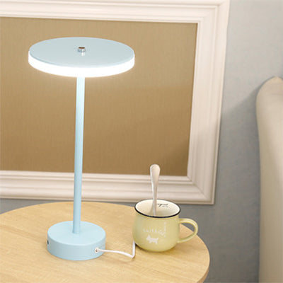 Macaron Style Rounded Table Lamp Acrylic LED Living Room Table Lighting in Blue/Green, Warm/White Light