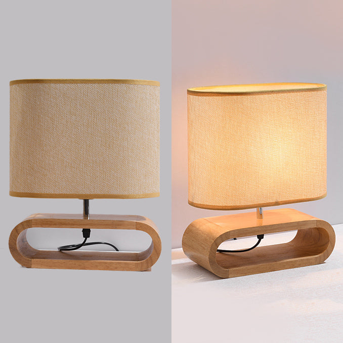 Tissu tambour lecture livre clair contemporain 1 lampe de bureau légère en blanc avec base en bois