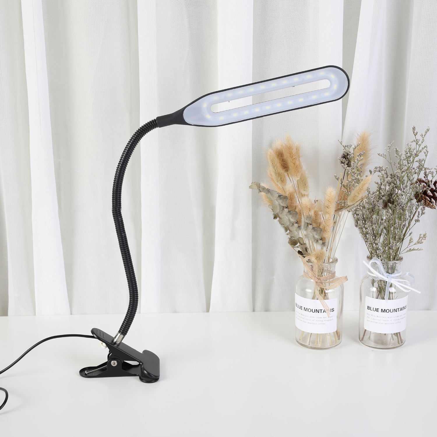 Plastic klem LED Leeslicht Moderne oogbescherming USB Mini Desk Lamp met flexibele arm