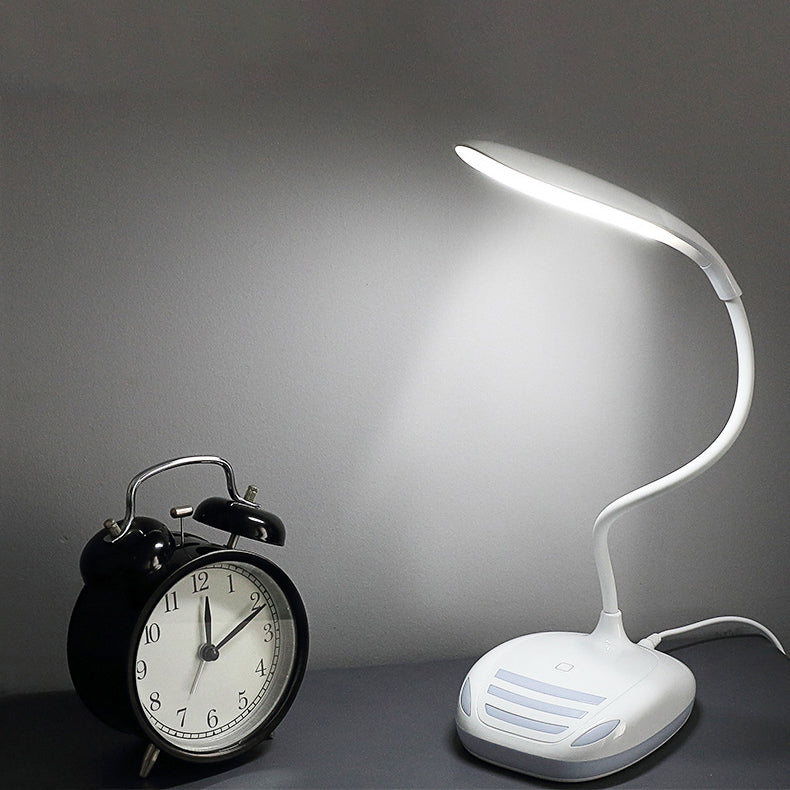 Silicone Hose LED Desk Lamp for Study Modern Style Touch Sensitive Reading Light in White