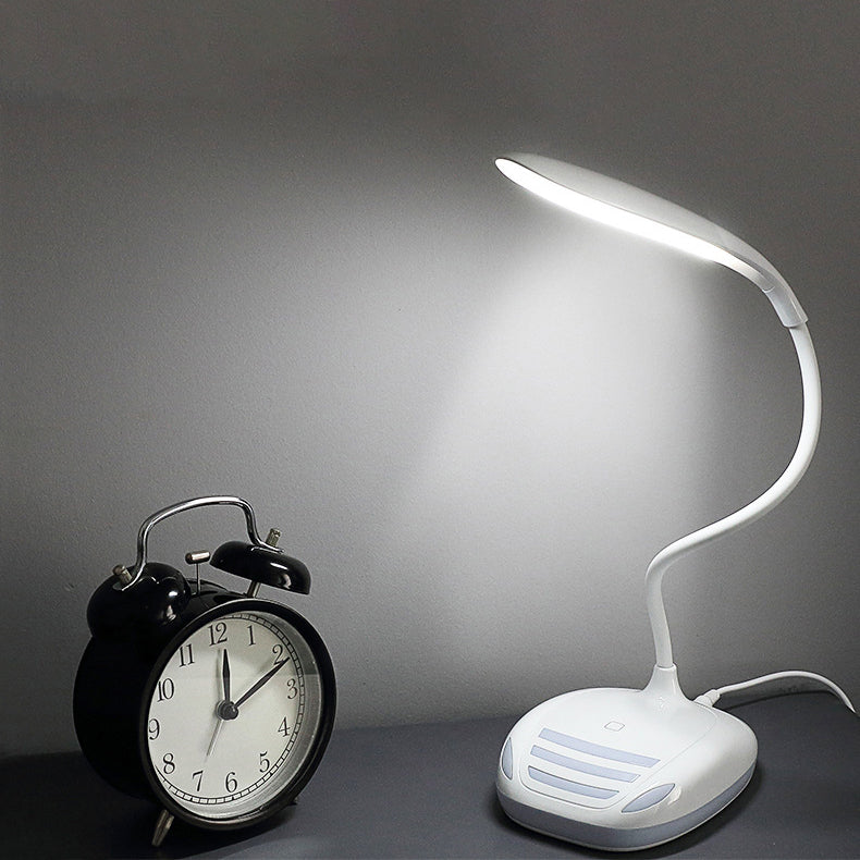 Lampe de bureau LED de tuyau en silicone pour étudier la lumière de lecture sensible au style moderne en blanc