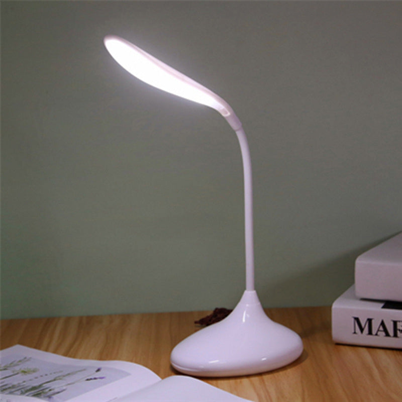 Lámpara de escritorio LED de brazo rotativo Luz de lectura de carga USB azul/blanco para estudio