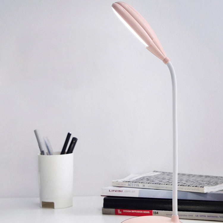 Blue/Pink/White LED Desk Lamp Touch Control Dimming Light Flexible USB Rechargeable Desk Light for Reading