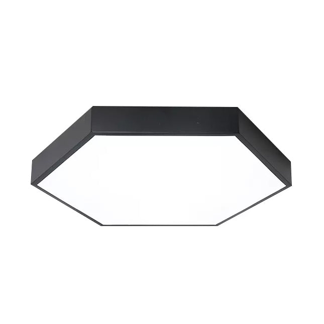 Child Bedroom LED Ceiling Light Modern Macaron Flush Mount Lighting with Hexagon Shade