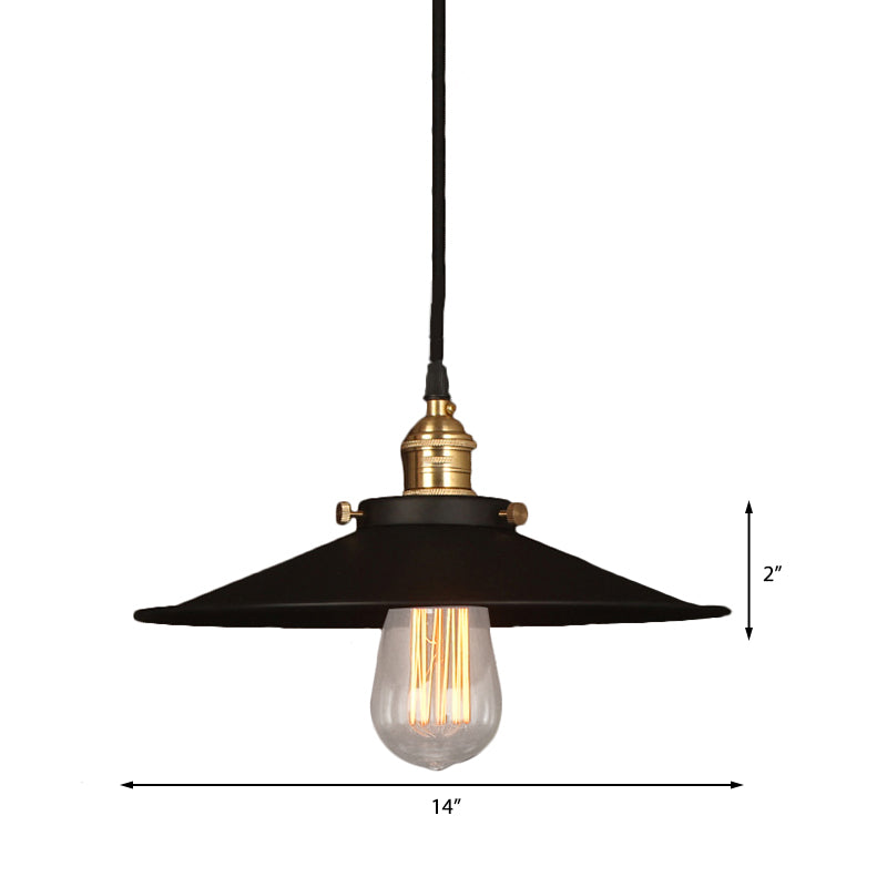 Metal Conic Ceiling Pendant Industrial Style 1 Light Dining Table Ceil