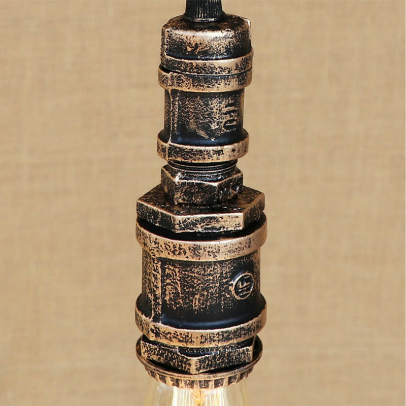1 Bulbo nudo appeso a sospensione Stile rustico Rustico Black/Silver Stiil Aibiling con tubo per il bagno