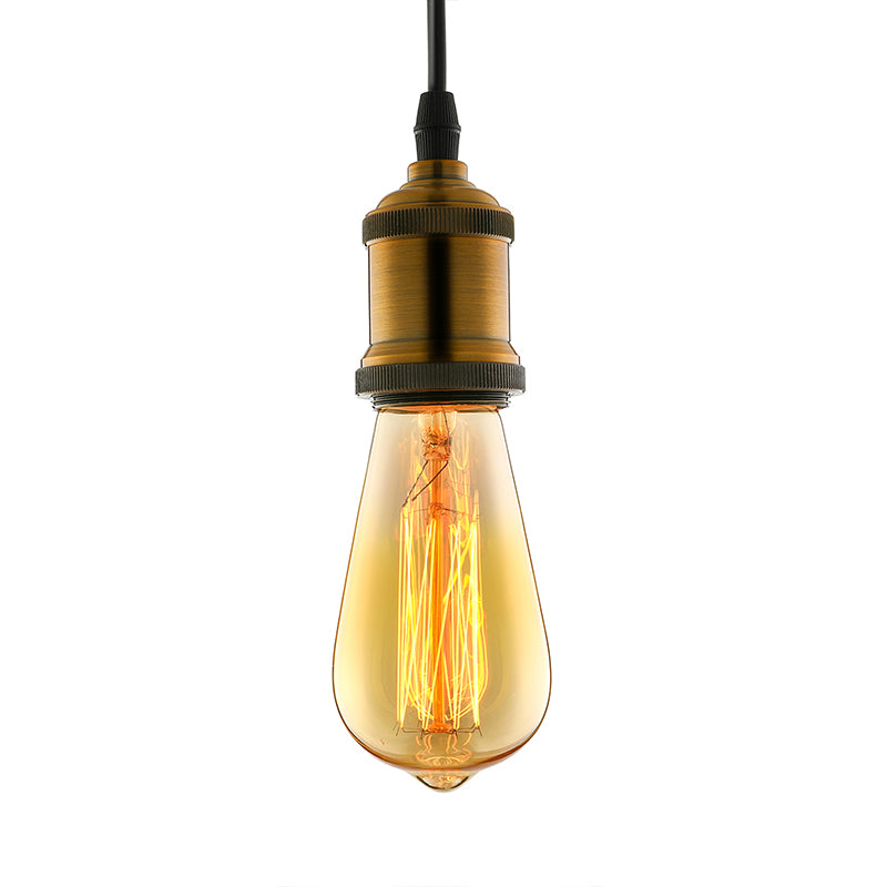Metal Mini Hanging Pendellanter Vintage Style 1 Head Restaurant Hanging Fixture mit einstellbarem Kabel in Messing