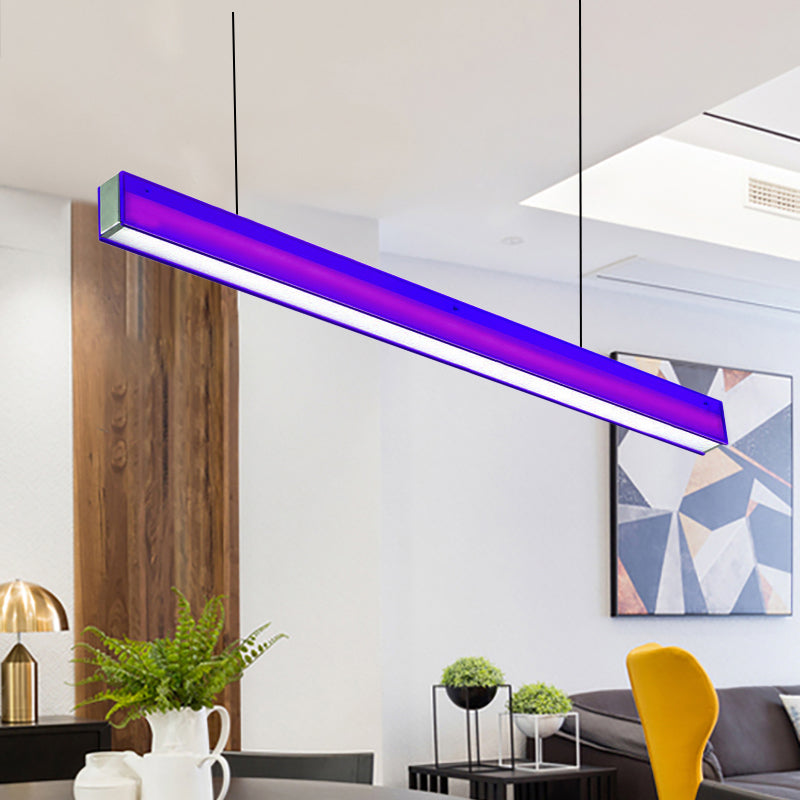 Orange / Purple Flush rectangulaire Mount Lamp Contemporary Led Metal Flush Ceiling Light for Dining Room