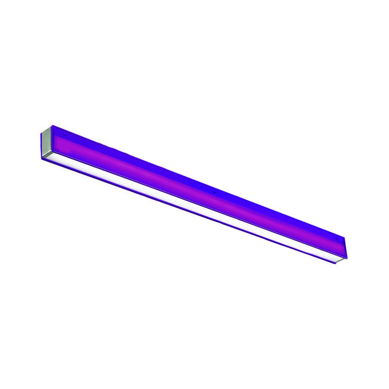 Orange / Purple Flush rectangulaire Mount Lamp Contemporary Led Metal Flush Ceiling Light for Dining Room