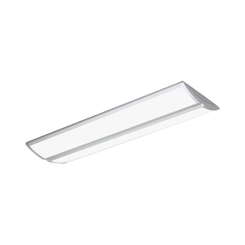 Luminaire encastré rectangulaire en métal pour chambre à coucher à LED Simplicity en argent