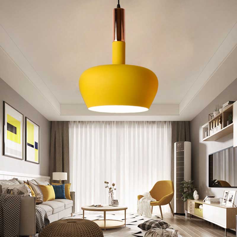 Weinglas Metallhänge angehender Licht Modernismus 1 Hellblau/Rosa/Gelb Suspension Anhänger
