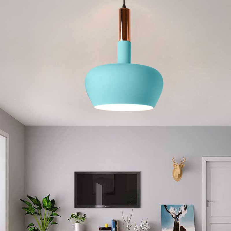 Weinglas Metallhänge angehender Licht Modernismus 1 Hellblau/Rosa/Gelb Suspension Anhänger