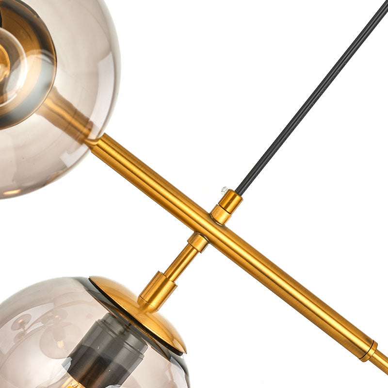 Fumi il lampadario a bolle grigio illuminazione a sei luci moderna vetro in vetro isola luce per sala da pranzo in cucina