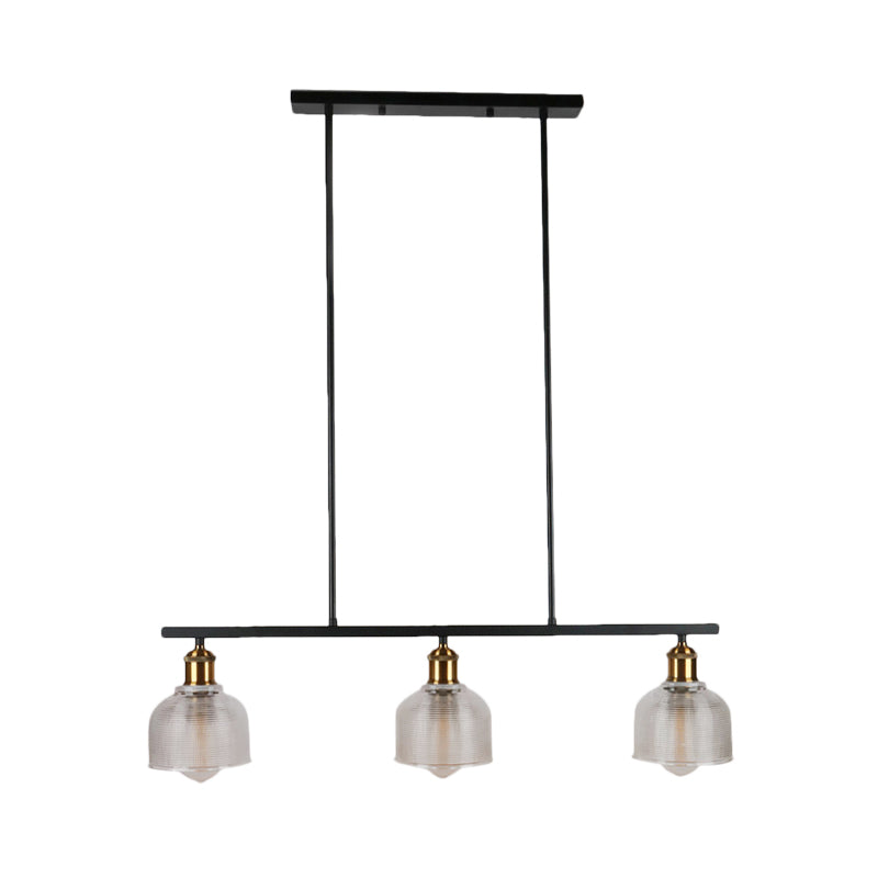 Illuminazione a ciondolo a 3 luci nere industriale rosso/giallo/blu lampada isola di isola