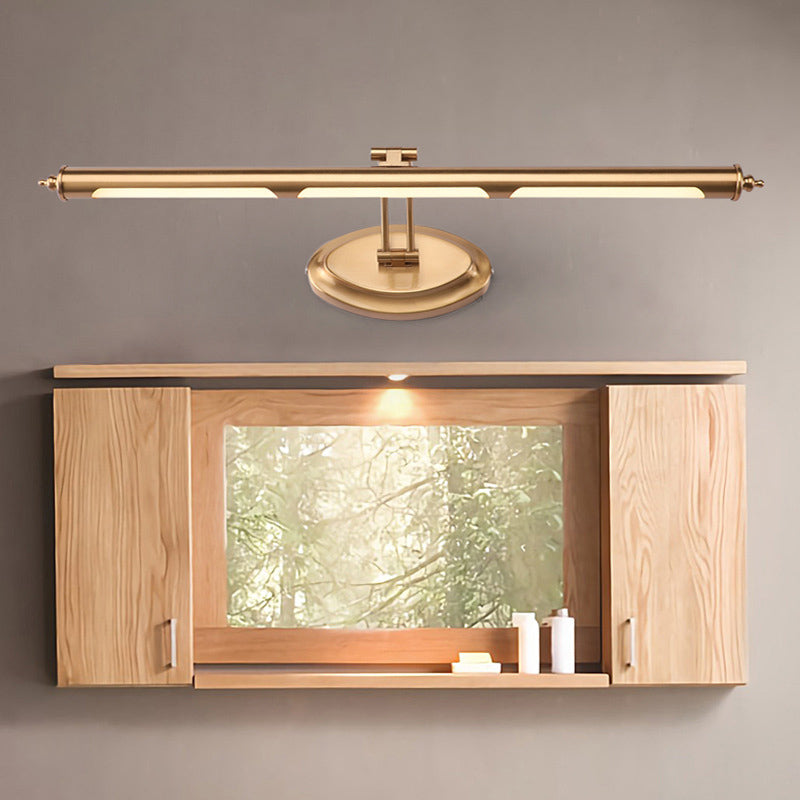 18 "/21.5" /29.5 "W Tube Waschtisch Spiegel Licht moderne metallische integrierte LED Goldene Leuchtenleuchte für Badezimmer