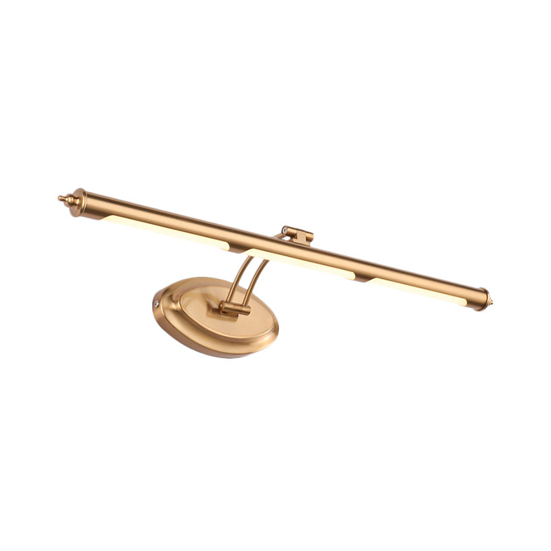 18"/21.5"/29.5" W Tube Vanity Mirror Light Modern Metallic Integrated LED Golden Sconce Light Fixture for Bathroom