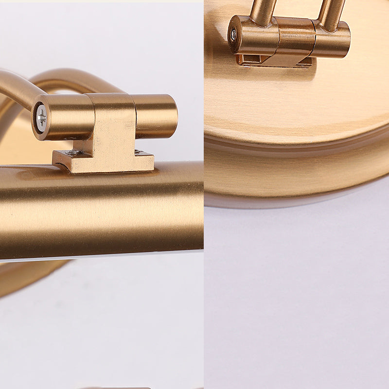 18"/21.5"/29.5" W Tube Vanity Mirror Light Modern Metallic Integrated LED Golden Sconce Light Fixture for Bathroom
