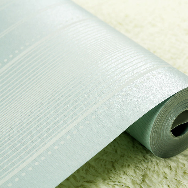 Pastel Color Ticking Stripe Wallpaper Waterproof Modern Dining Room Wall Covering