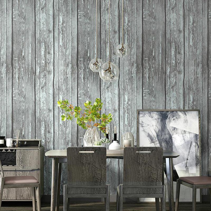 Rustic Wood Plank Wallpaper PVC Water Resistant Light Color Wall Decor for Living Room
